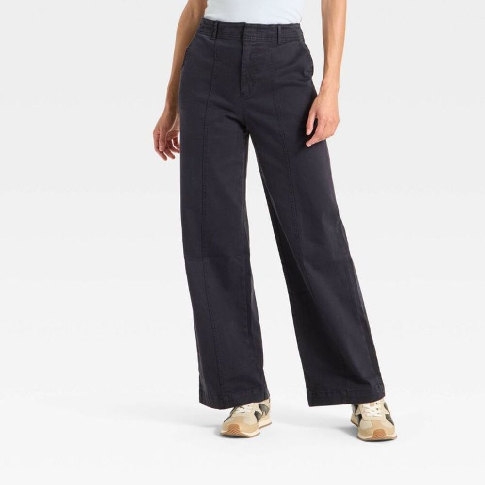 Universal Thread High-Rise Wide Leg Pants - Navy Blue